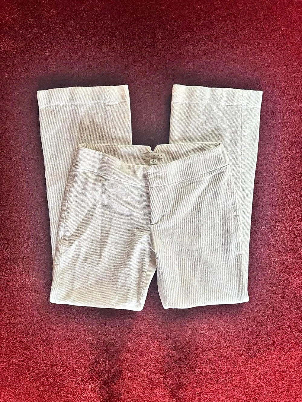 Banana Republic Cotton White Pants Size 4 Like New